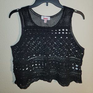 ❤ Make Me an Offer...  BONGO- Black Crochet Crop Tank